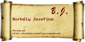 Borbély Jozefina névjegykártya