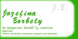 jozefina borbely business card